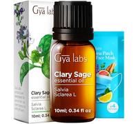 Gya Labs Clary Sage Aceite esencial para estados de ánimo tranquilos (10ml) - Aceite puro de grado terapéutico - Para relajación, salud y alivio del estrés - Uso en difusor o en la piel y el cabello