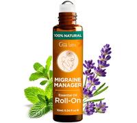 Gya Labs Roll-On de aceite esencial para el alivio la migraña-Aromaterapia,uso con menta,aceites esenciales de lavanda para los senos nasales,dolor de cabeza por tensión y alivio de la migraña (10ml)