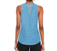Gyabnw Camiseta Sin Mangas para Mujer Espalda de Malla Secado Rápido Chaleco Deportivo Fitness Yoga Correr Camisetas Tirantes para Entrenamiento Tops Ligero y Transpirable