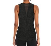 Gyabnw Camiseta Sin Mangas para Mujer Espalda de Malla Secado Rápido Chaleco Deportivo Fitness Yoga Correr Camisetas Tirantes para Entrenamiento Tops Ligero y Transpirable