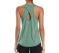 Gyabnw Camiseta Tirantes Mujer Deportiva Camiseta Sin Mangas Mujer Ligero y Transpirable Tops Yoga Fitness Correr Tirantes para Ejercicio Cuello Redondo Tops Deportes Espalda Abierta