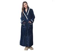 Gyaimxfu 2024 Bata de Baño Classic Albornoces para Mujer Bata de Casa Mujer Cuello V Suave Algodón Ropa Albornoz Mujer Forro Polar Batas de Casa Mujer Albornoz Mujer Ducha para Veladas Relajadas