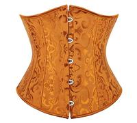 Gyaimxfu Corset Mujer, Sexy Encaje Satén Corset Reductor Cinturón Abdomen Faja Overbust Modeladora Top Ballet Clasico Brocado Vientre Plano Dieta Halloween Carnava Cosplay Fiesta Outfit