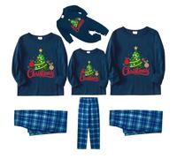 Gyaimxfu Pijamas Navideños Familiares Invierno Navidad Estampado En 3D Conjunto Pijama Natal Familia Suelta de Ocio Pijama Natal Familia Familia Navideño Regalo Navideño Rojo M-Hombre
