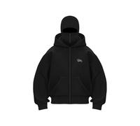 Gyaimxfu Sudadera Hombre Invierno Chaqueta Cálida Balaclava Máscara Pasamontañas Moto Ciclismo Anti Viento para Deportes al Aire Libre Chaqueta Moto Hombre Negro M Manga Larga