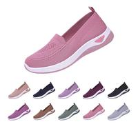 Gyaimxfu Zapatos Ortopédicos para Mujer con Malla Zapatillas Sin Cordones para Mujer Sin Manos Antideslizantes para Caminar Zapatillas Ortopédicas de Plataforma Ligeras Cómodas para Senderismo,Caminar
