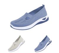 Gyaimxfu Zapatos Ortopédicos para Mujer con Malla Zapatillas Sin Cordones para Mujer Sin Manos Antideslizantes para Caminar Zapatillas Ortopédicas de Plataforma Ligeras Cómodas para Senderismo,Caminar