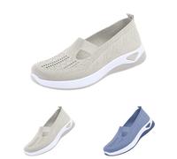 Gyaimxfu Zapatos Ortopédicos para Mujer con Malla Zapatillas Sin Cordones para Mujer Sin Manos Antideslizantes para Caminar Zapatillas Ortopédicas de Plataforma Ligeras Cómodas