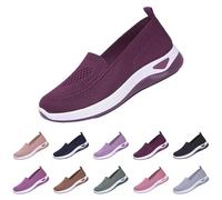 Gyaimxfu Zapatos Ortopédicos para Mujer con Malla Zapatillas Sin Cordones para Mujer Sin Manos Antideslizantes para Caminar Zapatillas Ortopédicas de Plataforma Ligeras Cómodas para Senderismo,Caminar
