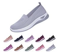 Gyaimxfu Zapatos Ortopédicos para Mujer con Malla Zapatillas Sin Cordones para Mujer Sin Manos Antideslizantes para Caminar Zapatillas Ortopédicas de Plataforma Ligeras Cómodas para Senderismo,Caminar