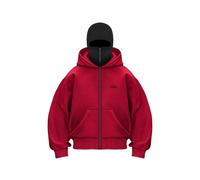 Gyaimxfu2025 Hombre Sudadera con Capucha y Cremallera Sudadera Hombre Invierno Chaqueta Cálida Balaclava Máscara Pasamontañas Moto Ciclismo Anti Viento para Deportes al Aire Libre Chaqueta Moto Hombre