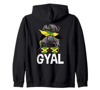 Gyal Jamaica Jamaica Bandera Gafas de Sol Rasta Diadema Sudadera con Capucha