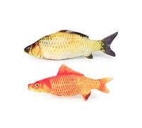 gyaxmybz - Juguete de pez simulado, esponjoso realista, masticable para mascotas, juguete interactivo de felpa, almohada para mascotas, para gatos, gatitos, perros pequeños, peces flopping