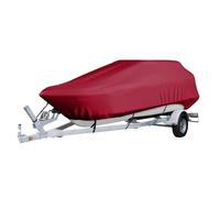 Gycdwjh 420D Funda para Barco, Funda for Barcos Poliéster Impermeable Central de Barco con Capó del Motor para Pesca-esquí,Barcos con Casco en V,14'~16'×90" (5.28mx3m)