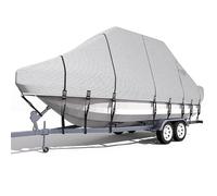 Gycdwjh Cubierta del Yate, Funda for Embarcación Jumbo Cruiser420D, Resistente, Resistente al Agua, al Sol, a los Rayos UV, for Pesca y esquí, Funda de Amarre,19'-21' L (Up to 106" W)