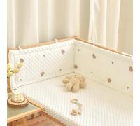 GYCF Borde del Amortiguador, Suave Transpirable Cojín De Blanda, Fácil De Instalar, Protección Integral Chichoneras Blanda para Decoración De Habitaciones,A01,240x28CM