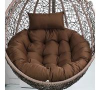 GYCF Cojin Silla Colgante Huevo, Silla De Huevo Columpio, Cojín De Silla De Cesta Colgante, Colgante De Columpio, Cojines De Jardín Suaves para Muebles Interior Exterior,Marrón,120CM