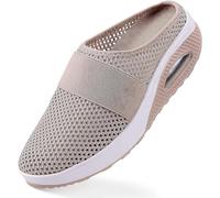 GYCF Sandalia Ortopédica Mujer con Colchones de Aire,Zapatos para Caminar sin Cordones,Sandalias Deportivas Zapatos para Caminar para diabéticos,Caqui,41EU