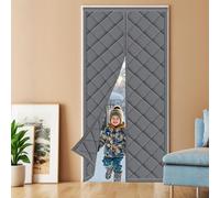 GYCQRS Cortina Termica Puerta Magnética 90x235cm, Cortina de Puerta Magnética con Aislamiento Térmico, Cortina Puerta Interior Se Cierra Automáticamente Resistente al Viento/Aislante de Ruido
