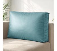 GYCS Almohada De Sofá Impermeable con Soporte Lumbar: Cojín Grande De Respaldo De Lujo En Tela Técnica, Funda Desmontable Y Lavable, Ideal para Lectura En Cama O Silla,Navy Blue,80X12X45CM