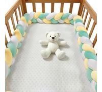 GYCS Parachoques Almohada, Protección Cama Trenza, Trenza Almohada De Serpiente De Nudo, Alfombra Anticolisión para Cama, Cojines Cama Decorativos, Suave Tejido A Mano Hilos,A14,200cm