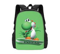 GYDJYWFRN Yoshi Mochila escolar Mochila de viaje Bolsa para computadora portátil Mochila de dibujos animados Mochila informal para hombres y mujeres