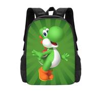 GYDJYWFRN Yoshi Mochila escolar Mochila de viaje Bolsa para computadora portátil Mochila de dibujos animados Mochila informal para hombres y mujeres