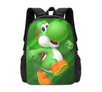 GYDJYWFRN Yoshi Mochila escolar Mochila de viaje Bolsa para computadora portátil Mochila de dibujos animados Mochila informal para hombres y mujeres