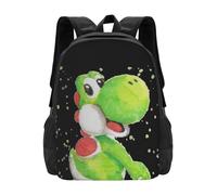 GYDJYWFRN Yoshi Mochila escolar Mochila de viaje Bolsa para computadora portátil Mochila de dibujos animados Mochila informal para hombres y mujeres