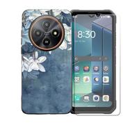 GYDQQKJ Funda para Blackview Fort 2 + Protector de Pantalla Protectora Vidrio Cristal Film Templado, Negro Suave TPU Silicona Cover Carcasa Caso Case para (6.56") - BST11