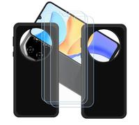 GYDQQKJ Funda para Blackview Shark 6 + 3 Piezas Vidrio Protector de Pantalla Cristal Templado Film, 2-Pack Negro Suave TPU Silicona Cover Carcasa Caso Case para (6.88")