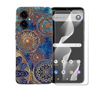 GYDQQKJ Funda para Cricket Icon 2026 + Protector de Pantalla Protectora Vidrio Cristal Film Templado, Negro Suave TPU Silicona Cover Carcasa Caso Case para (6.60") - LLM11