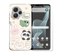 GYDQQKJ Funda para Cricket Icon Plus 2026 + Protector de Pantalla Protectora Vidrio Cristal Film Templado, Negro Suave TPU Silicona Cover Carcasa Caso Case para (6.90") - LLM47