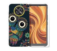 GYDQQKJ Funda para Cubot King Kong Ace 5 + Protector de Pantalla Protectora Vidrio Cristal Film Templado, Negro Suave TPU Silicona Cover Carcasa Caso Case para (6.75") - BST15