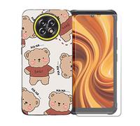 GYDQQKJ Funda para Cubot King Kong Ace 5 + Protector de Pantalla Protectora Vidrio Cristal Film Templado, Negro Suave TPU Silicona Cover Carcasa Caso Case para (6.75") - LLM48