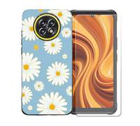 GYDQQKJ Funda para Cubot King Kong Ace 5 + Protector de Pantalla Protectora Vidrio Cristal Film Templado, Negro Suave TPU Silicona Cover Carcasa Caso Case para (6.75") - BST20