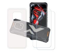 GYDQQKJ Funda para Cubot King Kong ES3 + 2 Piezas Vidrio Protector de Pantalla Cristal Templado Film, Translúcido Suave TPU Silicona Cover Carcasa Caso Case para (6.75")