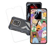 GYDQQKJ Funda para Cubot King Kong ES3 + Protector de Pantalla Protectora Vidrio Cristal Film Templado, Negro Suave TPU Silicona Cover Carcasa Caso Case para (6.75") - LH73