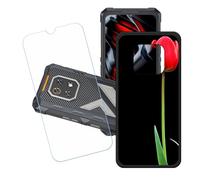 GYDQQKJ Funda para Cubot King Kong ES3 + Protector de Pantalla Protectora Vidrio Cristal Film Templado, Negro Suave TPU Silicona Cover Carcasa Caso Case para (6.75") - LH28