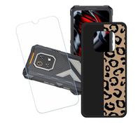 GYDQQKJ Funda para Cubot King Kong ES3 + Protector de Pantalla Protectora Vidrio Cristal Film Templado, Negro Suave TPU Silicona Cover Carcasa Caso Case para (6.75") - LH23