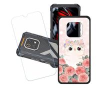 GYDQQKJ Funda para Cubot King Kong ES3 + Protector de Pantalla Protectora Vidrio Cristal Film Templado, Negro Suave TPU Silicona Cover Carcasa Caso Case para (6.75") - LH65