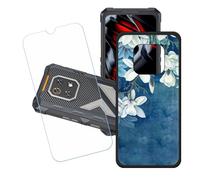 GYDQQKJ Funda para Cubot King Kong ES3 + Protector de Pantalla Protectora Vidrio Cristal Film Templado, Negro Suave TPU Silicona Cover Carcasa Caso Case para (6.75") - LH22