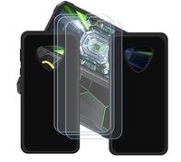 GYDQQKJ Funda para Cubot Kingkong Mini 4 + 3 Piezas Vidrio Protector de Pantalla Cristal Templado Film, 2-Pack Negro Suave TPU Silicona Cover Carcasa Caso Case para (4.70")