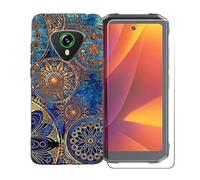 GYDQQKJ Funda para Cubot Kingkong Mini 4 + Protector de Pantalla Protectora Vidrio Cristal Film Templado, Negro Suave TPU Silicona Cover Carcasa Caso Case para (4.7") - LLM11