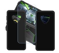 GYDQQKJ Funda para Cubot Kingkong Mini 4 + Vidrio Protector de Pantalla Cristal Templado Film, 2-Pack Negro Suave TPU Silicona Cover Carcasa Caso Case para (4.70")