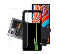 GYDQQKJ Funda para Cubot X100 + Protector de Pantalla Protectora Vidrio Cristal Film Templado, Negro Suave TPU Silicona Cover Carcasa Caso Case para (6.88") - LH28