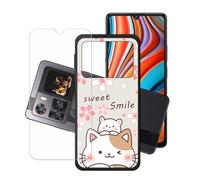 GYDQQKJ Funda para Cubot X100 + Protector de Pantalla Protectora Vidrio Cristal Film Templado, Negro Suave TPU Silicona Cover Carcasa Caso Case para (6.88") - LH64