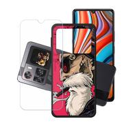 GYDQQKJ Funda para Cubot X100 + Protector de Pantalla Protectora Vidrio Cristal Film Templado, Negro Suave TPU Silicona Cover Carcasa Caso Case para (6.88") - LH49