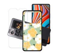 GYDQQKJ Funda para Cubot X100 + Protector de Pantalla Protectora Vidrio Cristal Film Templado, Negro Suave TPU Silicona Cover Carcasa Caso Case para (6.88") - LH89