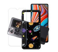 GYDQQKJ Funda para Cubot X100 + Protector de Pantalla Protectora Vidrio Cristal Film Templado, Negro Suave TPU Silicona Cover Carcasa Caso Case para (6.88") - LH93